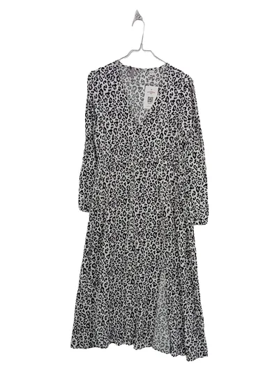 ANA JAKOBS Damen Freizeitkleid Leopardenmuster Gr. 36/S Schwarz Weiß