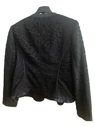Apanage Damen Kostüm mit Rock Gr. 40 Schwarz Spitze Elegant Business