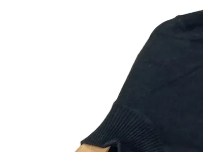 REPEAT Herren Strickjacke Gr. 46/S Schwarz Reißverschluss Stehkragen Casual