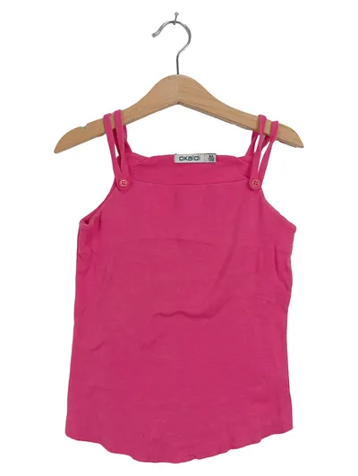 Okaïdi Mädchen Top Gr. 126/128 Pink Träger Sommer Casual