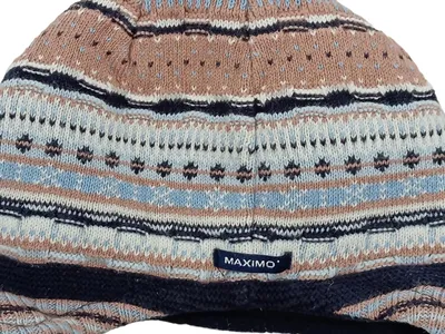 Maximo Kinder Wintermütze Baby Strickmütze Bindemütze Mehrfarbig Fleece