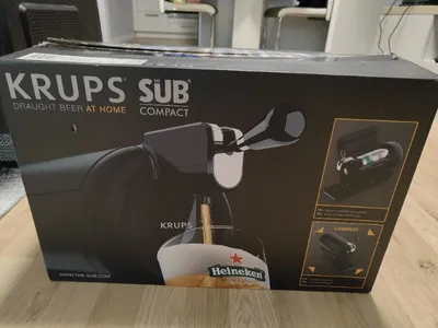 Krups The SUB Compact Bierzapfanlage Getränkespender Schwarz Kunststoff