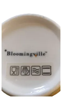 Bloomingville Tasse Porzellan Blumenmuster Grün 8 cm 2