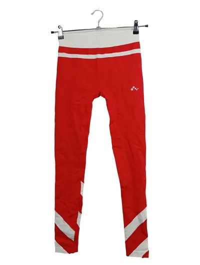 ONLY PLAY Damen Sport Leggings Rot Weiß Gr. M Fitness Yoga