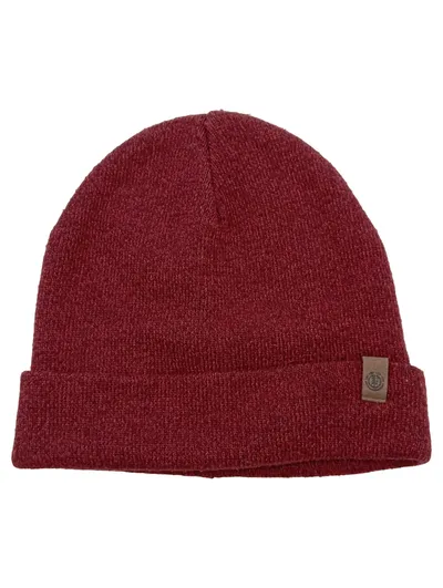 Element Beanie Mütze Rot Meliert Herren Strickmütze Wintermütze