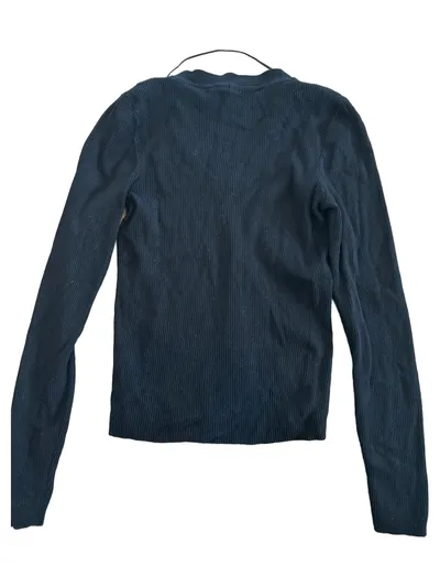 Q/S designed by Damen Pullover Gr. 34 XS Schwarz V-Ausschnitt Rippstrick Basic