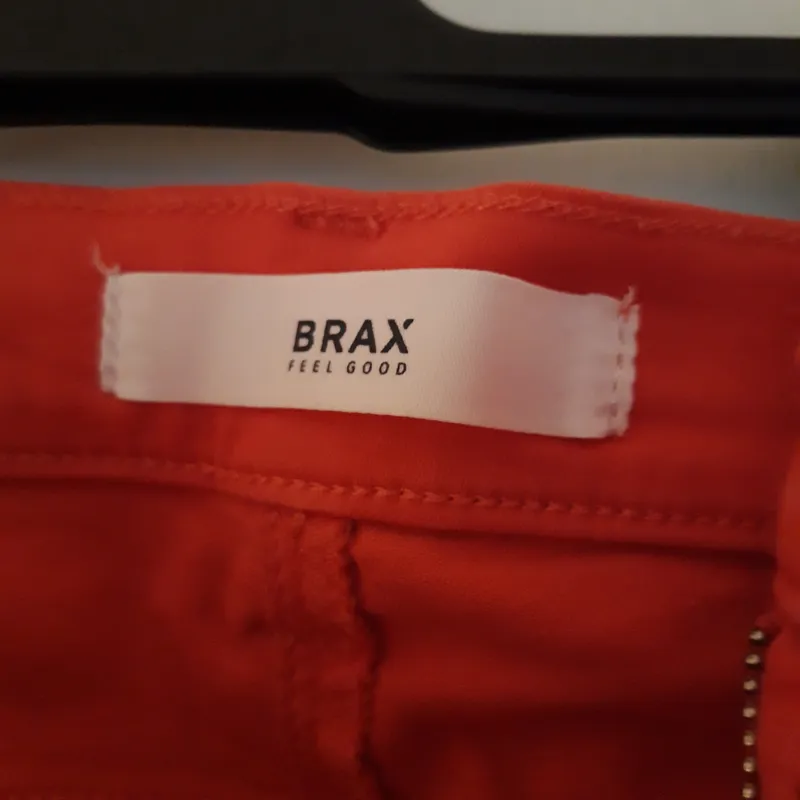 BRAX Damen Stoffhose Rot Gr. 34 Slim Fit Stretch Baumwolle 2