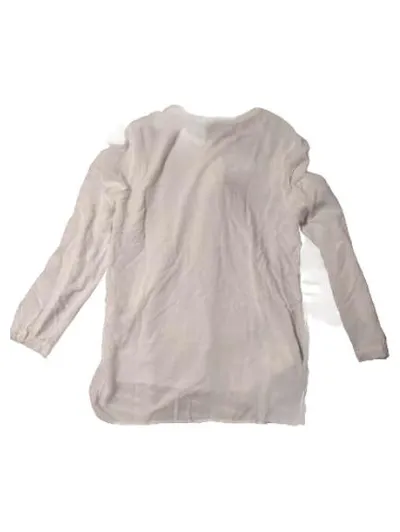 BRAX Damen Bluse Gr. 38 M Weiß Viskose Langarm Tunika Casual