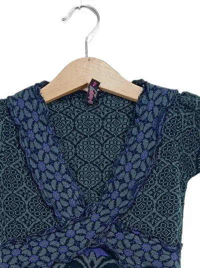 Didi Strickkleid Kinder Gr. 104 Mehrfarbig Florales Muster Charmant 65cm