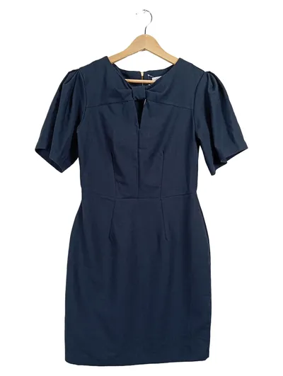 Closet London Damen Businesskleid Gr. 40 Blau Puffärmel Elegant