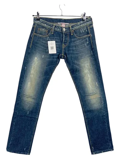 NOLITA Damen Jeans Regular Fit Hose Gr. 29 Blau Casual Used Look