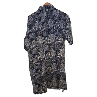 Andrew James Herren Freizeithemd Kurzarm Blumenmuster Blau Gr. 52/XL