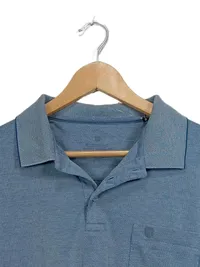 Basefield Poloshirt Herren Gr. XXL Blau Kurzarm Baumwollmix Brusttasche Casual 3