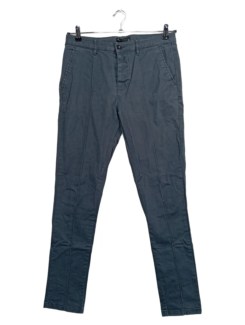 ASOS Design Herren Stoffhose Chino Grau W32/L32 Slim Fit Baumwolle 1