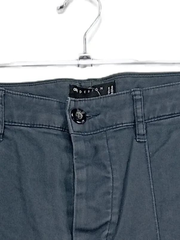 ASOS Design Herren Stoffhose Chino Grau W32/L32 Slim Fit Baumwolle 3