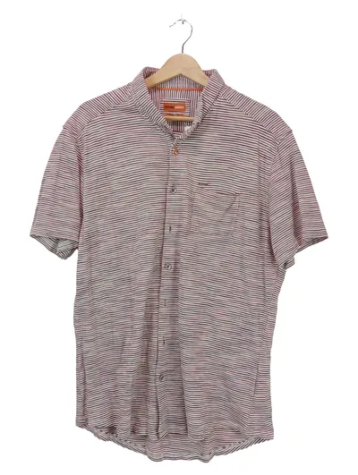 Emilio Adani Herren Kurzarm Hemd gestreift Gr. 54/XXL Casual Mehrfarbig