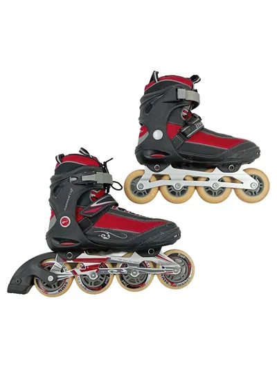 Crivit Inline Skates Herren Gr. 41 Inliner Alu Schiene Schwarz Gebraucht