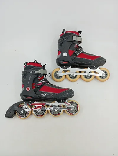 Crivit Inline Skates Herren Gr. 41 Inliner Alu Schiene Schwarz Gebraucht
