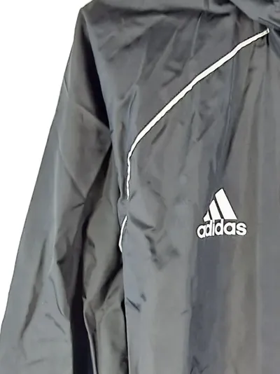 adidas Herren Trainingsjacke Kapuze Grau XL Sport Polyester Logo