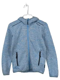 Disegna Kinder Fleecejacke Kapuze Gr. 152 Blau Meliert Outdoor 1