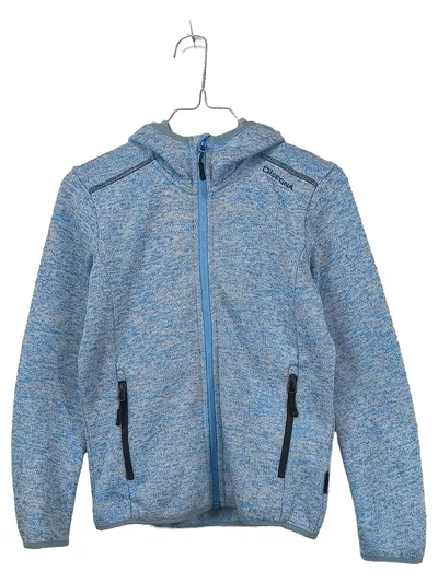 Disegna Kinder Fleecejacke Kapuze Gr. 152 Blau Meliert Outdoor