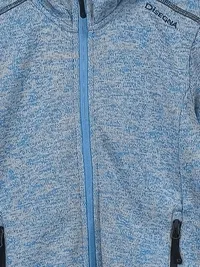 Disegna Kinder Fleecejacke Kapuze Gr. 152 Blau Meliert Outdoor 4