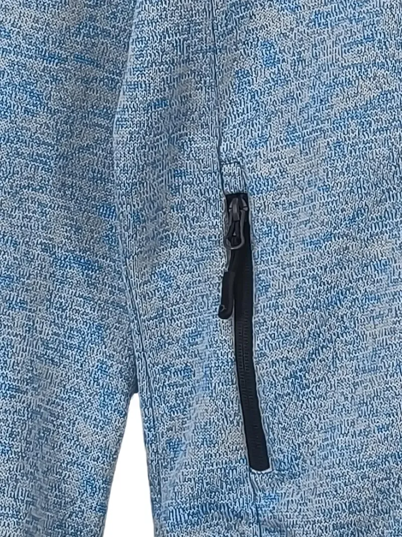 Disegna Kinder Fleecejacke Kapuze Gr. 152 Blau Meliert Outdoor 5