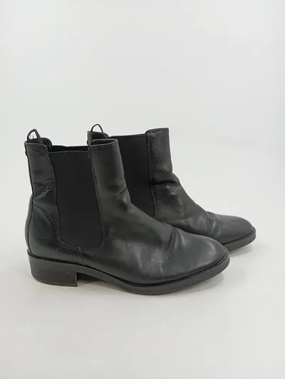 Högl Damen Chelsea Boots Stiefelette Leder Schwarz Gr. 38