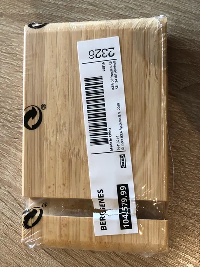 IKEA BERGENES Schneidebrett Holz Braun Struktur 13,5x8,5 cm Küchenbrett