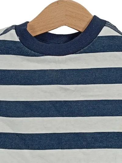 DKNY Jeans Baby T-Shirt Gr. 80/12M Gestreift Blau Weiß Jungen