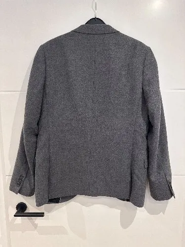 Esprit Herren Sakko Gr. 50/L Grau Wolle Business Blazer Jacke