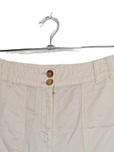 Marc Cain Cargohose Damen Gr. 42 Beige Baumwolle Casual Hose