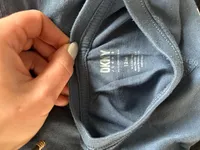 DKNY Jeans Langarmshirt Gr. 80 (12 Monate) Blau Logo Print Baumwollmix 5