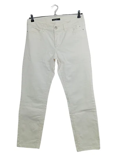 Marc Cain Damen Jeans Straight Leg Weiß Gr. 42 W33 Baumwolle