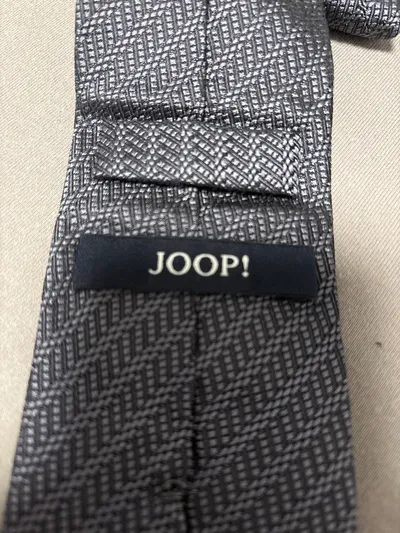 JOOP! Krawatte Herren Seide Grau Strukturmuster Business Elegant