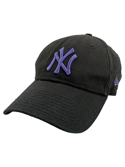 New Era New York Yankees Cap Schwarz Lila Stickerei One Size Baumwolle