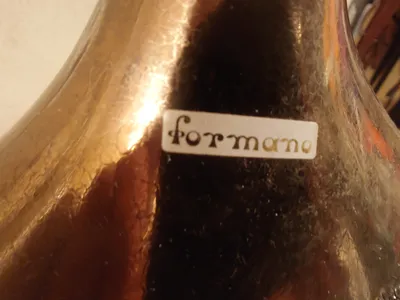 Formano Vase Keramik Gold Braun Strukturiert Tropfenoptik 26cm Modern