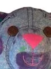 Tyco Doodle Bear Teddybär Stofftier Jeans Look 1996 Vintage 41cm