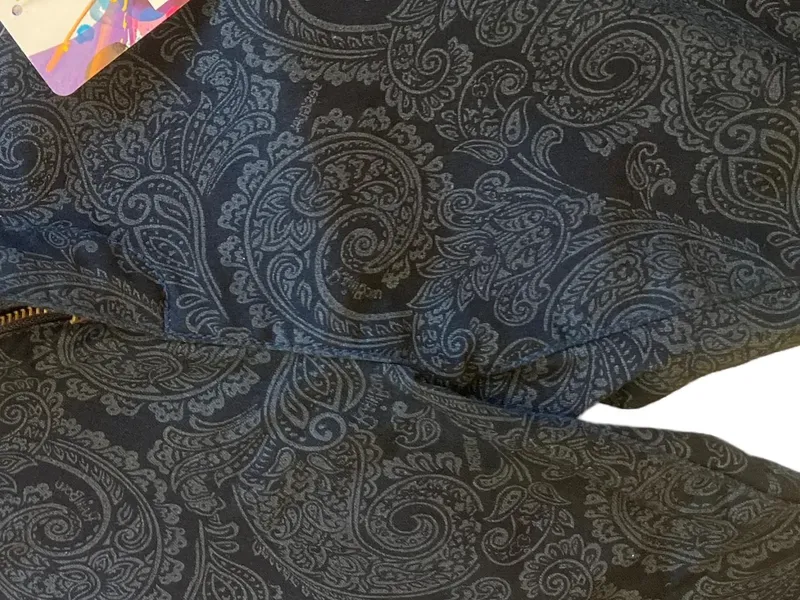 Desigual Damen Stoffhose Paisley Baumwolle Stretch Blau Gr. W30/38/M 3