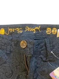 Desigual Damen Stoffhose Paisley Baumwolle Stretch Blau Gr. W30/38/M 5