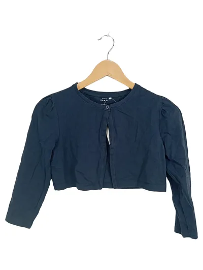 NAME IT Mädchen Bolero Strickjacke Gr. 146/152 Blau Baumwolle