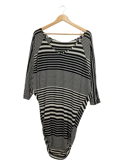 Miss Sixty Damen Pullover Tunika Gr. 34/XS Gestreift Viskose Stretch Casual