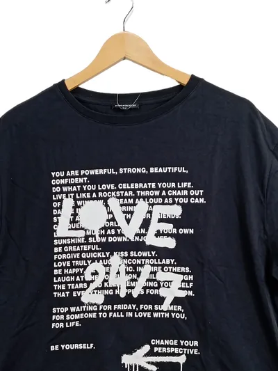 One More Story Damen T-Shirt Gr. 36/S Schwarz mit Schriftzug Casual