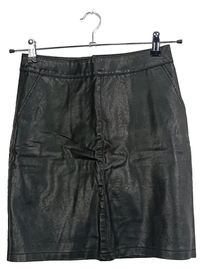 Noisy May Damen Kunstlederrock Rock Minirock Lederoptik Schwarz Gr. 34;XS Modern