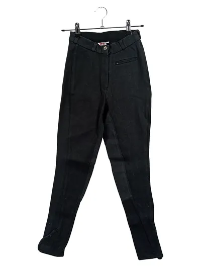 Damen Reithose Schwarz Gr. 34 XS Vollbesatz Baumwolle Reiterhose
