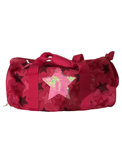 TOP Model Sporttasche Kinder Mädchen Pink Sterne Pailletten Reisetasche M