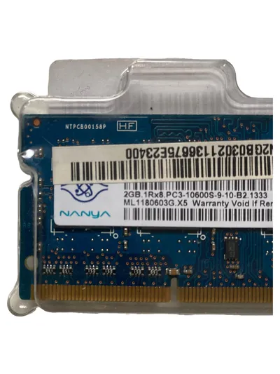 NANYA NT2GC64B880NS-CG 2GB DDR3L PC3-10600S Laptop RAM 2x Blau