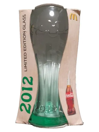 McDonald's Coca-Cola Sammler Glas Limited Edition 2012 Olympia Grün