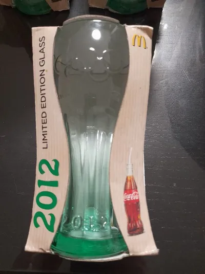 McDonald's Coca-Cola Sammler Glas Limited Edition 2012 Olympia Grün