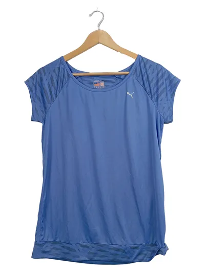 PUMA Damen Sport T-Shirt Gr. 40/L Blau Kurzarm Sportshirt DryCELL